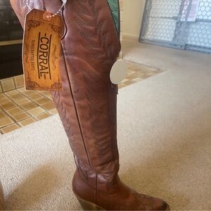 Knee high Corral snip toe boots